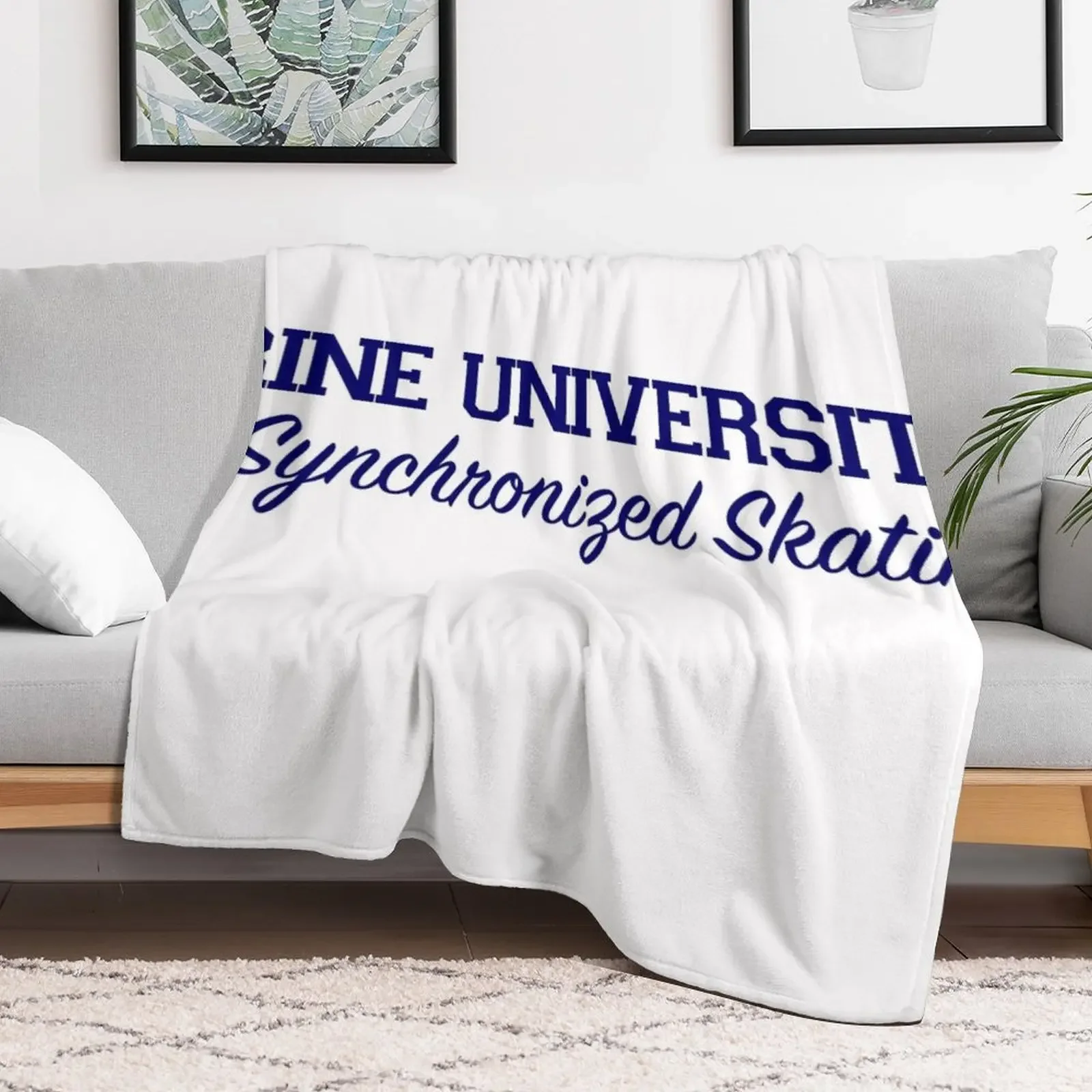 Trine University Synchronized Skating Throw Blanket Anti Shedding Soft Fuzzy Blanket for Home