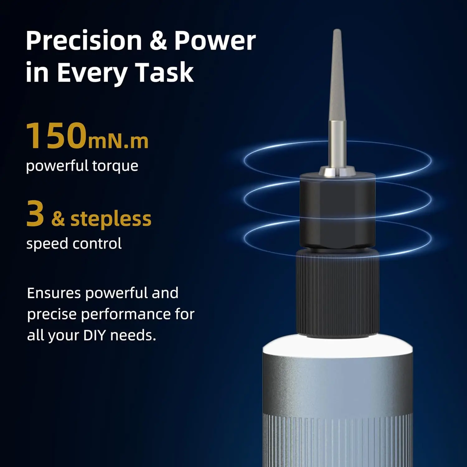 IFu Mini Cordless Rotary Tool Kit, 150mN.m High Torque, Stepless Speed, 30 Accessories for Precision Engraving, Polishing