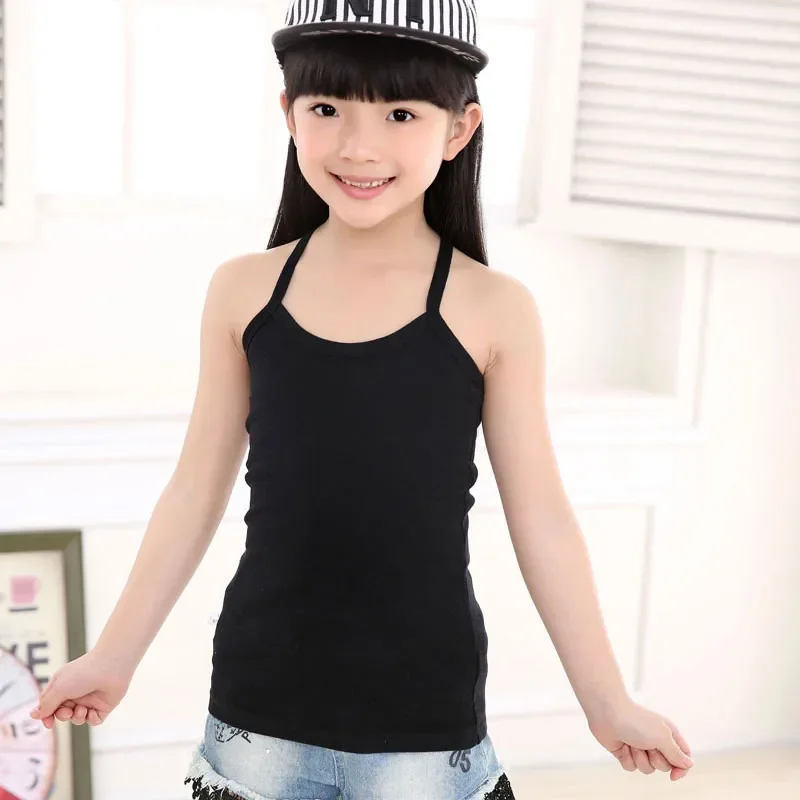 Children Vests T-shirts Summer Boys Girls Cotton Sports Tops Waistcoat Pure Color Casual Kids Vest