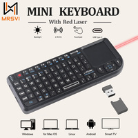Mini Wireless Keyboard A8 Remote Control 2.4G 7 Color Backlit Portuguese Arabic Russian Touchpad Air Mouse for Android TV Box