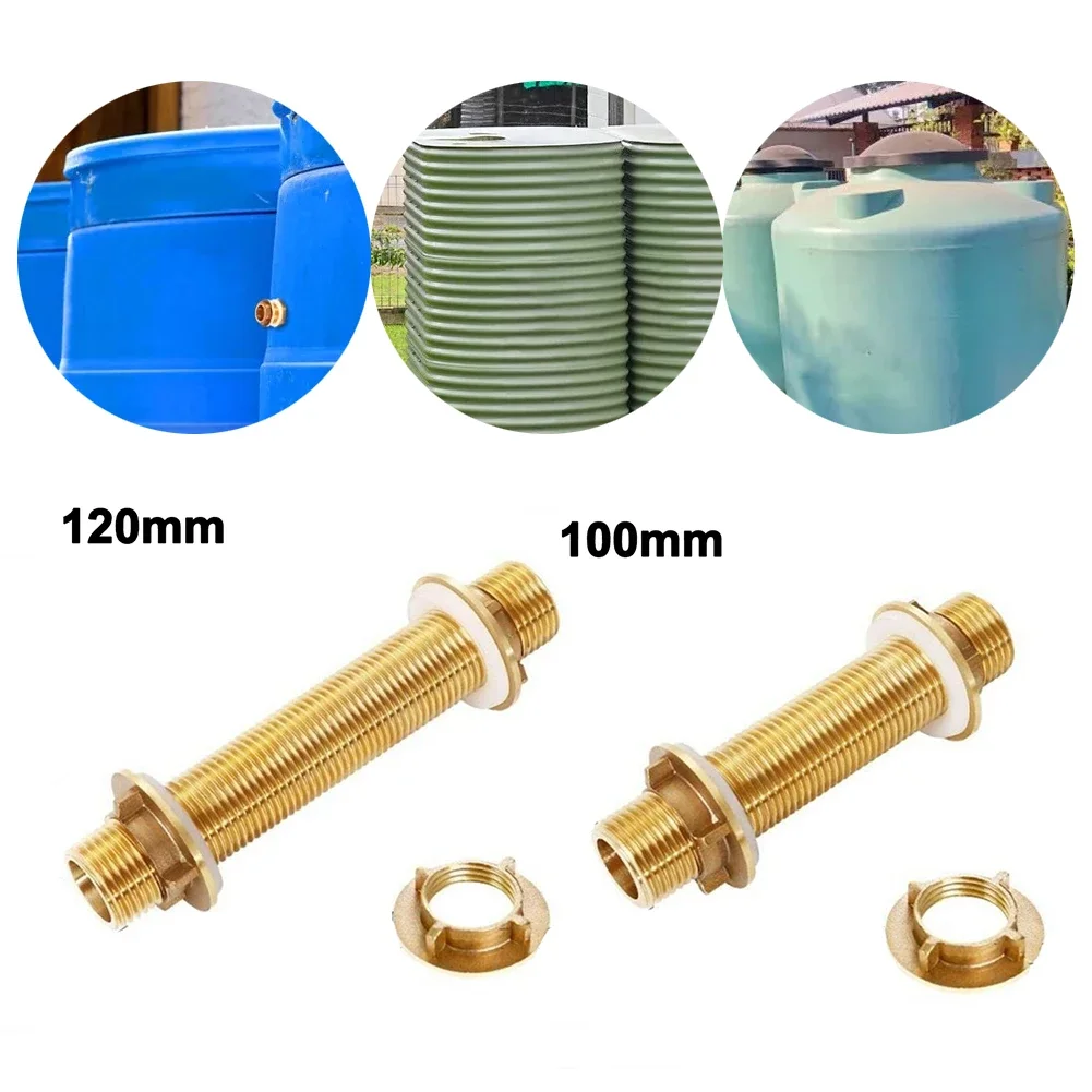 

1pc Water Tank Connector Brass G1/2 Tank Feedthrough For Water Tank Water Tower Pump Bulkhead Fitting Accessories 10/12cm