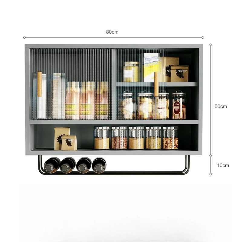 

Hanging cabinet Wall-mounted dining side Display Locker Nordic kitchen storage customization