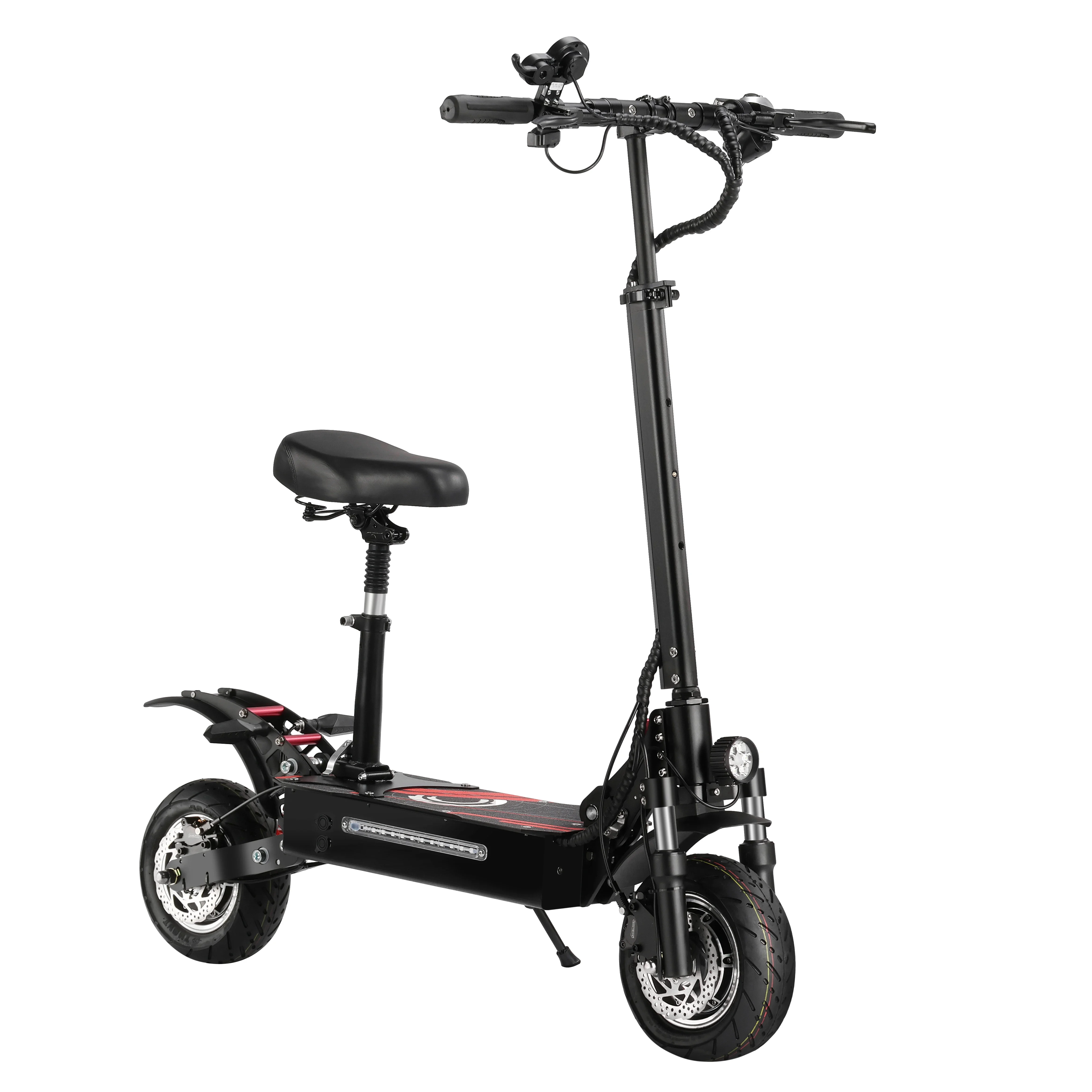 Electric Scooter 52V 3200W Dual Drive 10-inch Compact Foldable Mobility Scooter with Seat