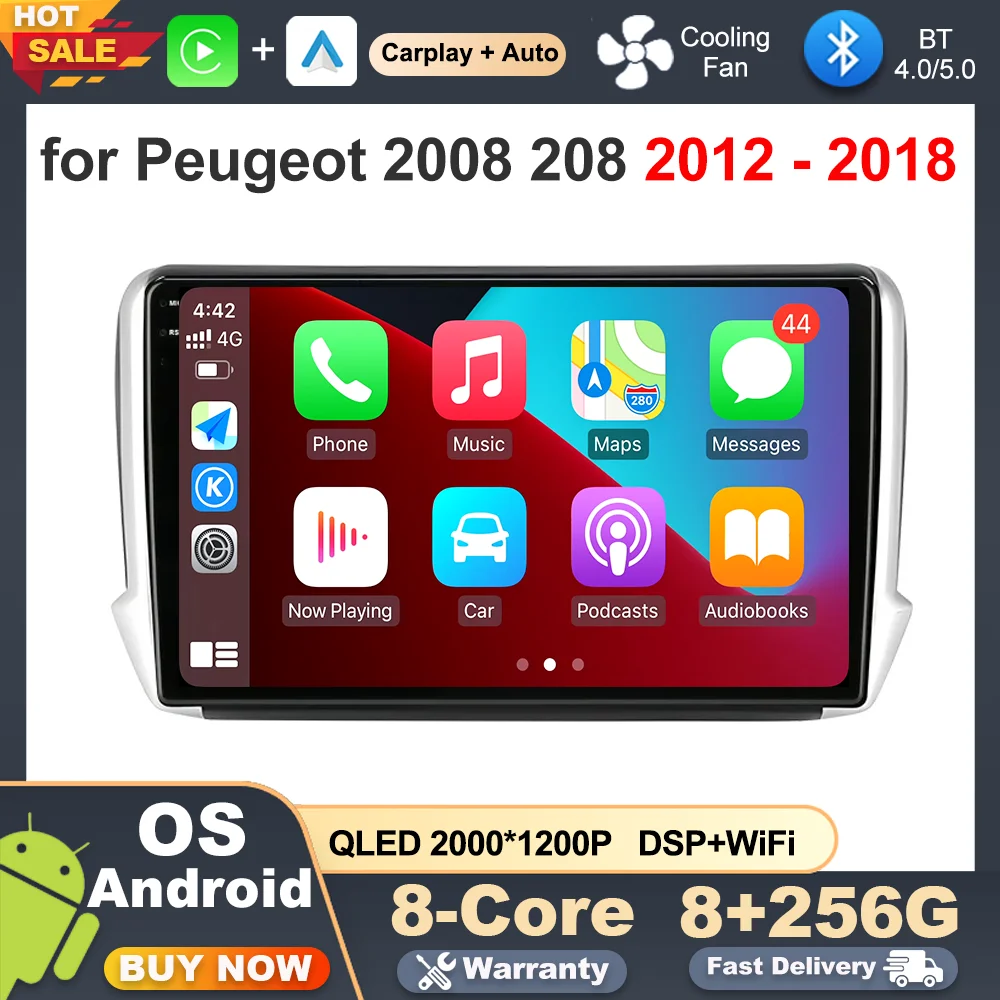 

Android OS 10.1 inch GPS Navi For Peugeot 2008 208 2012 - 2018 Car Video Multimedia Player Auto Tools Wireless Carplay No 2 din