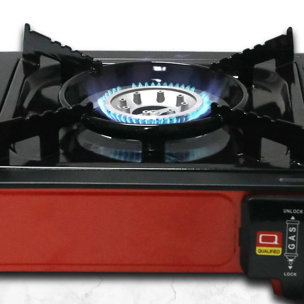 

Портативная газовая плита, 1 шт., для использования на открытом воздухе, устойчивая к высоким температурам, компактная конструкция, для кемпинга, походов, регулируемое пламя, складная.