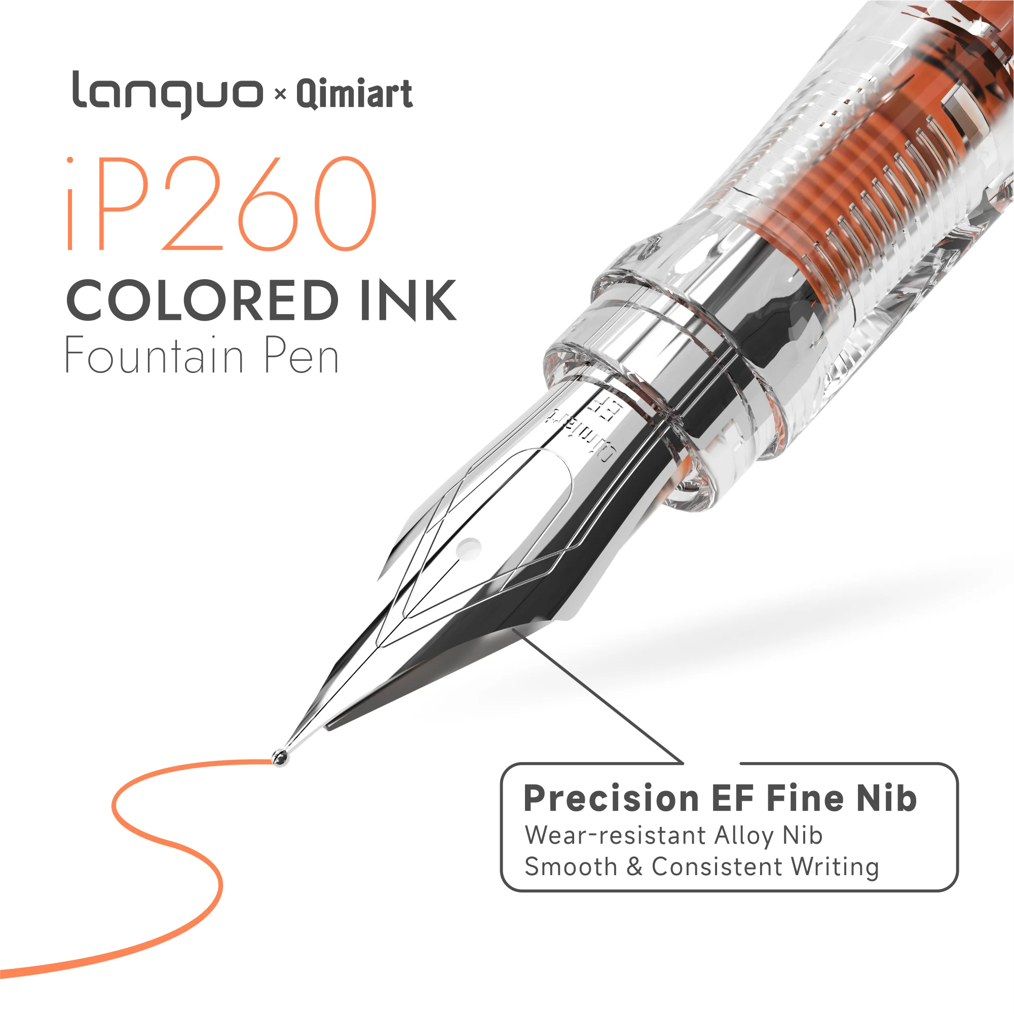 Languo Ip260 4-Color/Set, 5 Color Series, 20 Colors Available, Colored Ink Fountain Pen Set, Precision Ef Fine Nib, Increased Ink Capacity, Easy to Replace, Ink Cartridge Capacity: 1.5G/Piece, Ink Cartridge Diameter: 3.4mm, Rich Color Assortment to Meet More Drawing Needs, Drawing, Writing, Journaling, Calligraphy, Marking... Suitable for Various Paper Types, DIY Greeting Cards, Envelopes, Bookmarks, Etc