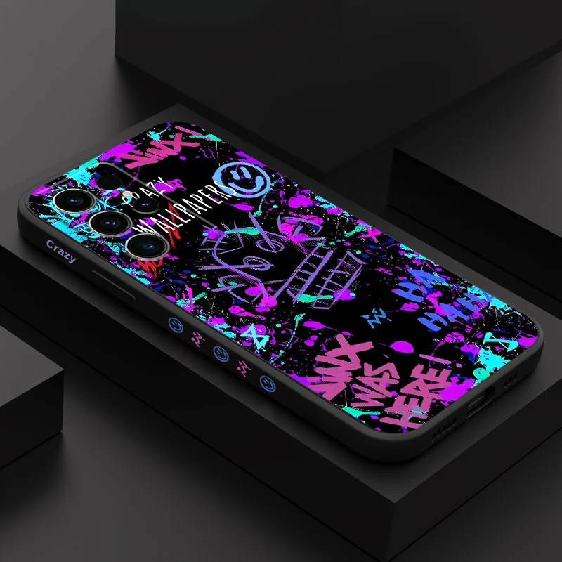 

Crazy Graffiti Phone Case For Samsung Galaxy S25 S24 S23 S22 S21 S20 S10 S10E Ultra Plus FE Note 20 Ultra Plus Cover
