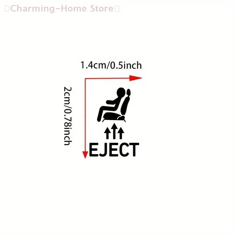 2PC EJECT Button Car Sticker, Humorous Automotive Joke Decal for Empty Buttons, Fun Gift for Car Enthusiasts & Friends Decor