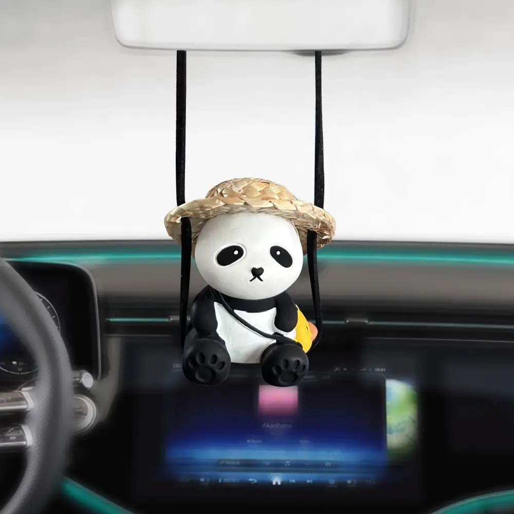 

Car Interior Pendant Cute Panda Car Pendant Car Mirror Pendant Swing Doll Car Decorations