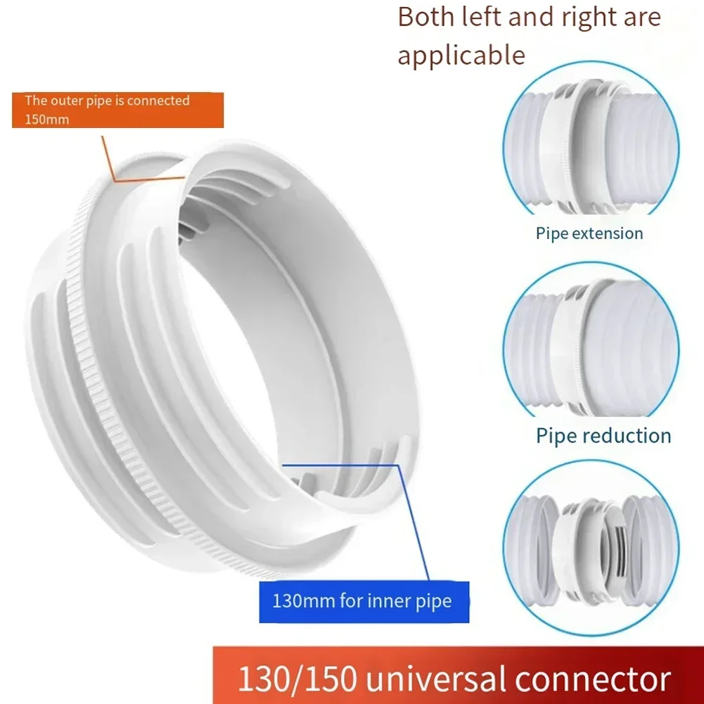 

Air Conditioner Exhaust Hose Connector 13/15CM Hose Reducer Exhaust Duct Pipe Interface Connector Heating Cooling Vent