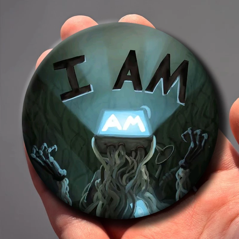 I Have No Mouth and I Must Scream Button Pin Handmade Brooch For Clothes Cartoon Badge Backpack Decoration Jewelry Accessories