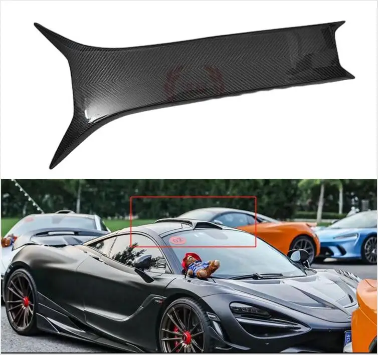 

Real Dry Carbon Fiber Rear Roof Air intake Top Air intake Vent Cover For McLaren 720S 2017-2021