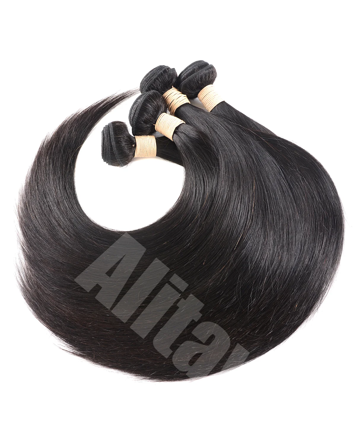 Bone Straight Bundles Human Hair Unprocessed Raw Remy Hair 1 3 4 Bundles Brazilian Hair Weave 30 32 34 36 38 Inch Machine Double Weft Extensions For Black Women