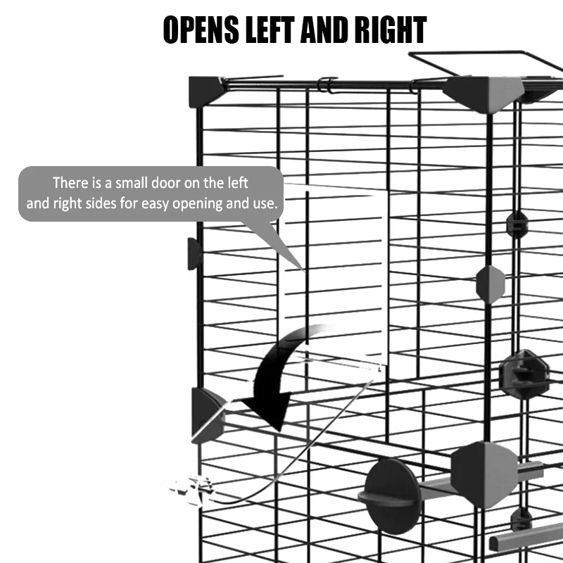 Imagem -03 - Fácil de Limpar em pé Gaiola Ornamental Casa Grande Espaço Reprodução Flight Cage Metal Home Crate Parrot Nest