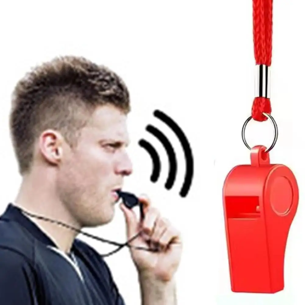 1/2/4PCS High Quality Red Whistle Referee Game Outdoor Travel Hiking Whistle Suitable for Basketball Volleyball Games