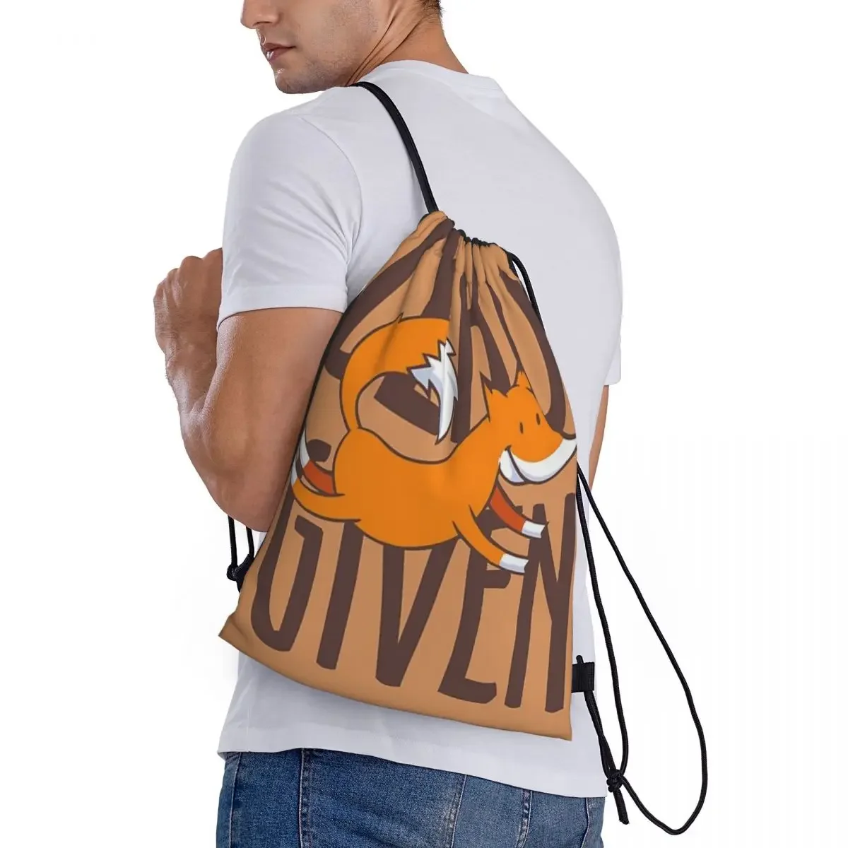 Drawstring bag Storage Portable Handbags Zero Fox Given Grocery Shopping Shoulder bags foldable Travel Bag