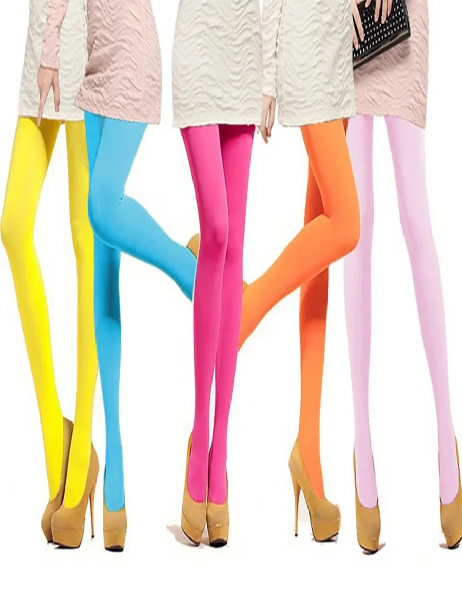 80D Frühling Herbst Blickdichte Einfarbige Damenstrümpfe Hochgeschnittene Damenleggings Mädchen Hochelastische Hautfreundliche Damenstrumpfhosen – Detail 1