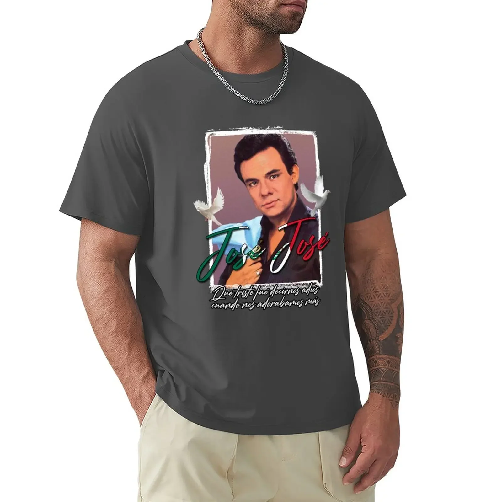 Jose Jose, El Principe de la Cancion T-Shirt Short sleeve tee customs men clothing