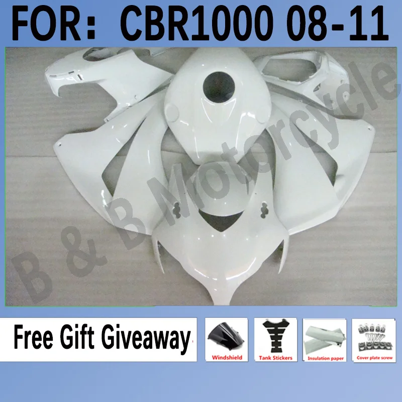 

New ABS Injection Mold Whole Fairings Kits For HONDA CBR1000RR 08 09 10 11 CBR1000 2008 2009 2010 2011 Fairings Set White