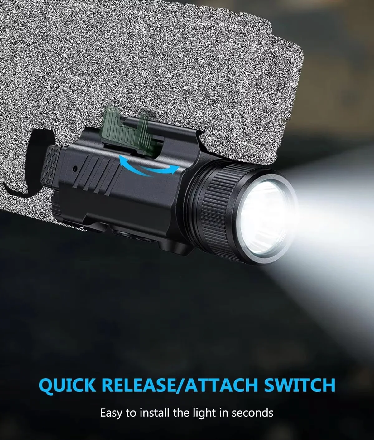 مصباح يدوي احترافي للصيد من Richfire 2 في 1 ضوء أبيض ليزر 2000LM شحن مغناطيسي ضوء بندقية تكتيكي مع حامل 20 مم