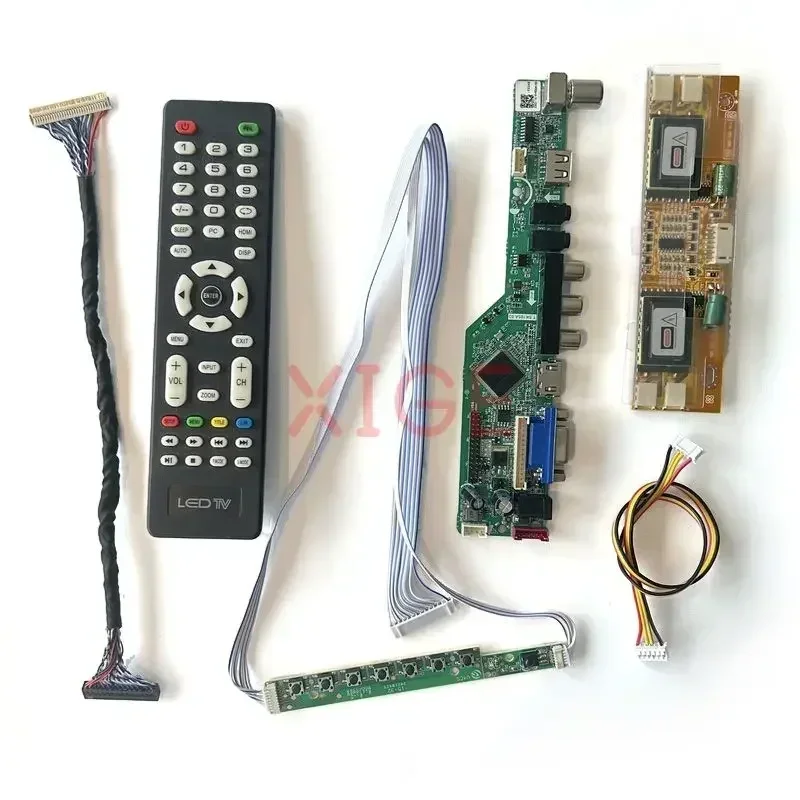Voor LTM170EH LTM170EU LTM170EX LCD Controller Driver Board AV + USB + IR + VGA + HDMI Analoge TV 4CCFL 1280*1024 Kit LVDS 30 Pin Monitor