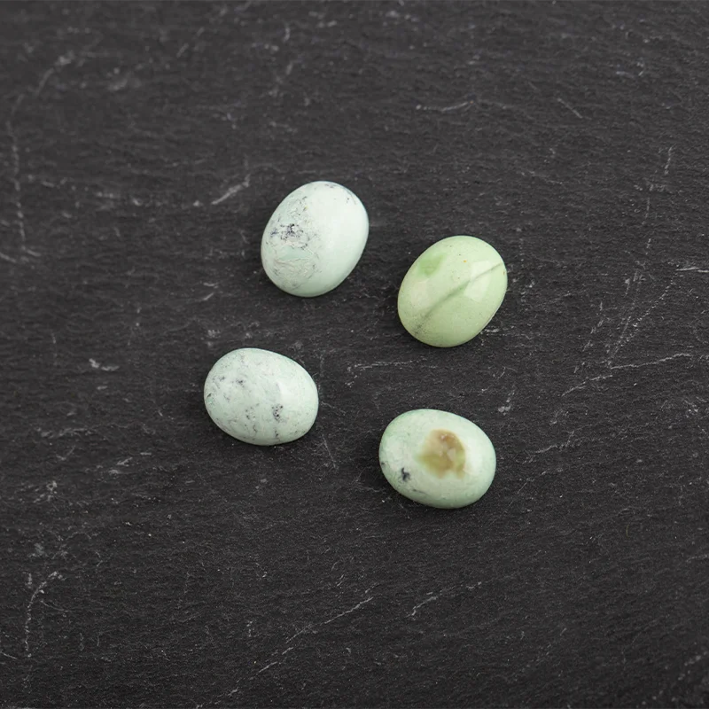 

5Pcs Green Turquoise Natural Gemstone Handmade Jewelry 9x7x3mm 2.2g