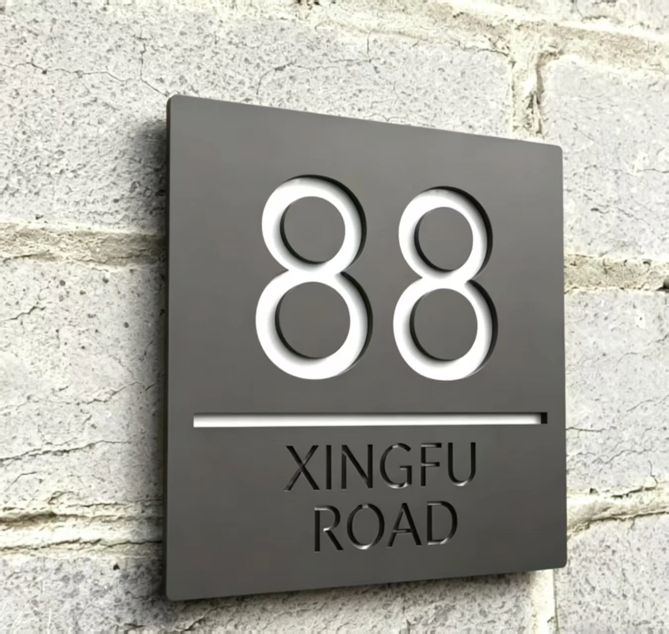 

Large Custom Acrylic Modern Door Number Sign Letters and Number Plaque Door Sign Address Street 3D Home Decoration Plaque