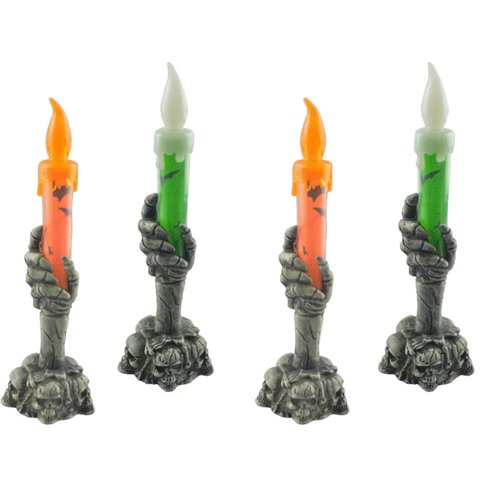 

Halloween Light LED Electronic Holders Decor Decoration Candlesticks Decorate Flashing