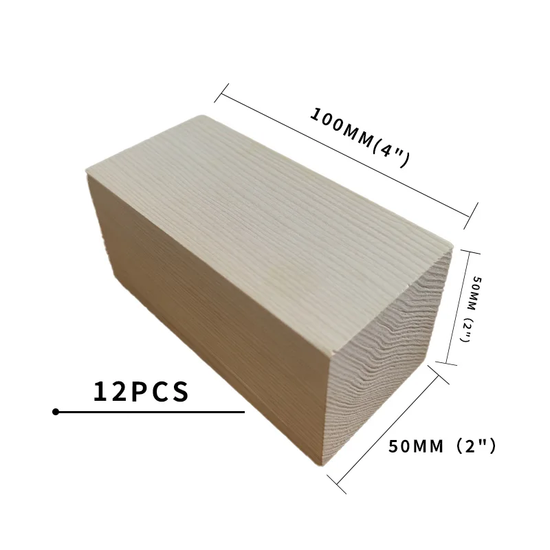Square Wooden Dowel Rods, Square Wood Dowel Rods Wooden Sticks for Crafts, Unfinished Hardwood Sticks Wood Stri