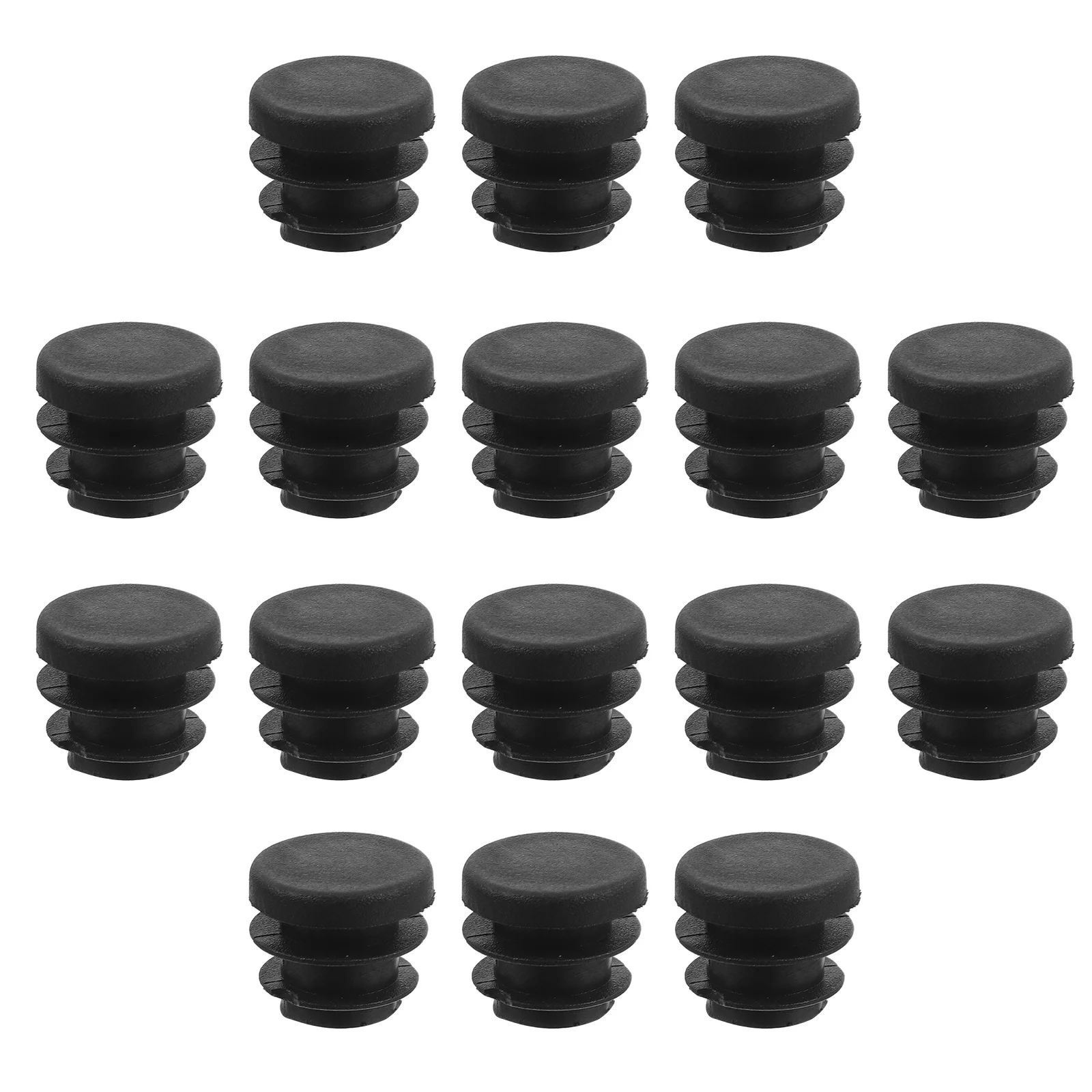 

30Pcs Round Plastic Tubing End Caps Black for Chair Table Legs Furniture Protection Plug Chair Leg Caps Tubing Protection Cap