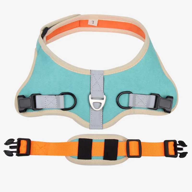 Dog harness no tension reflective tactical harness vest suitable for small and large pet dogs walking training dog supplies