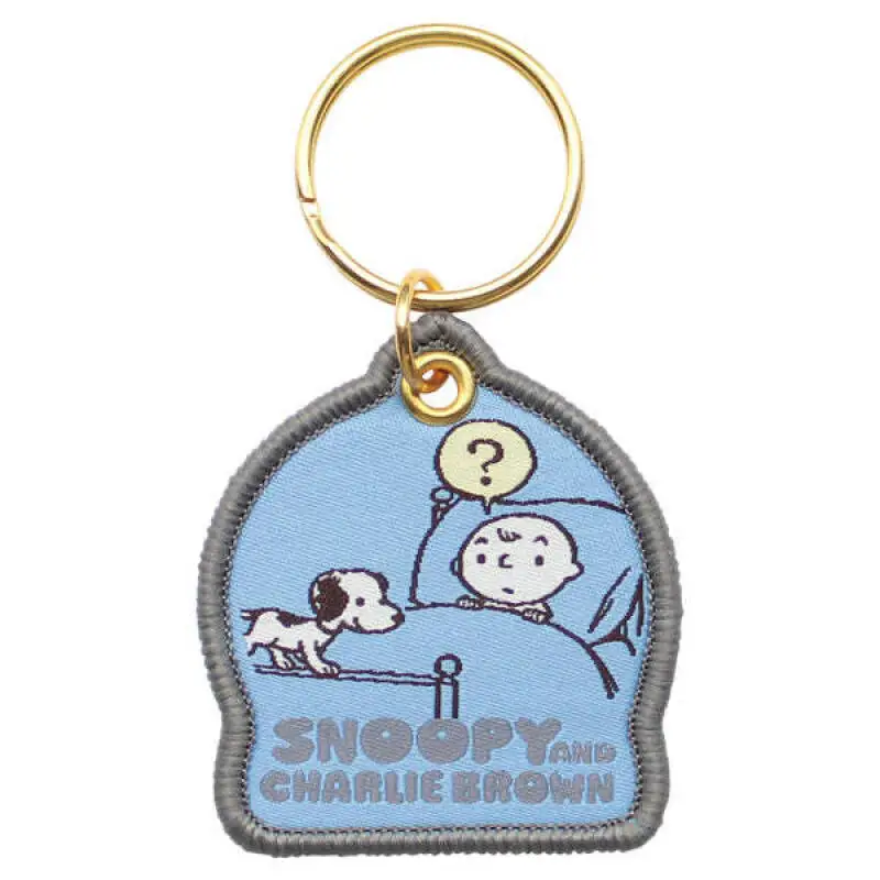 Kawaii Snoopy 75Th Anniversary Embroidered Keychain Pendant Cute Cartoon Keychain Bag Pendant Headphone Anti-Lost Pendant Gift