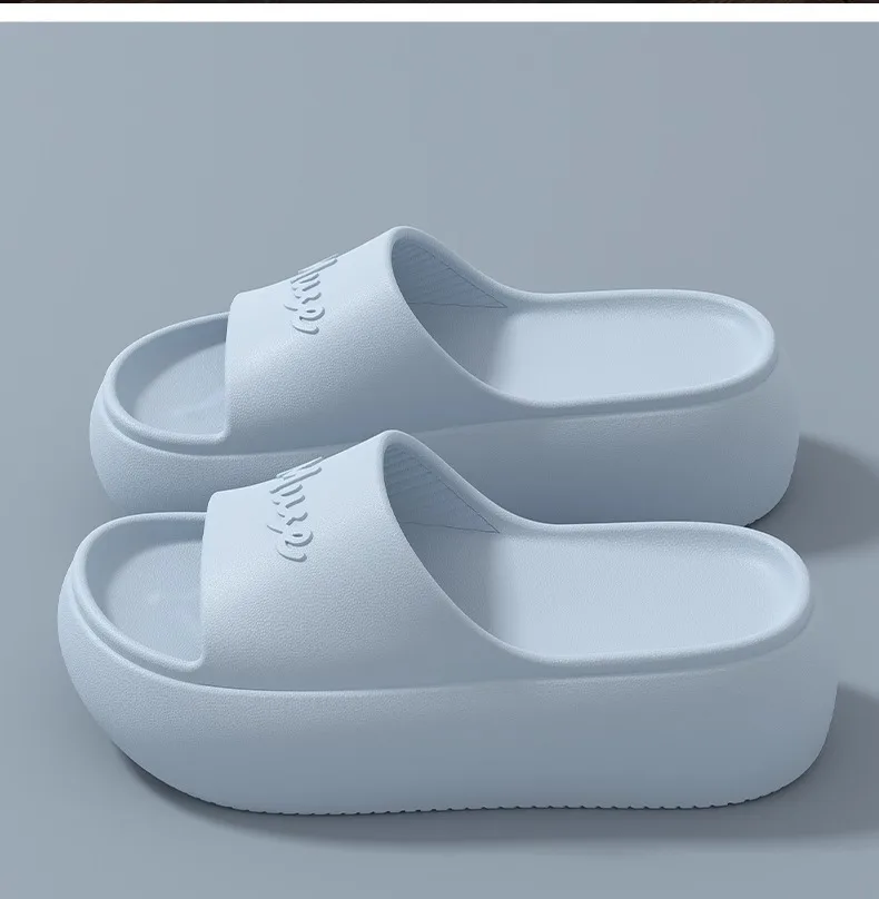 2026 Neue Modische Damen-Pantoletten, Sandalen, Strand-Slides, Einfarbige Rutschfeste Dicke Duschschuhe für Sommer, Zuhause und Draußen – Detail 8