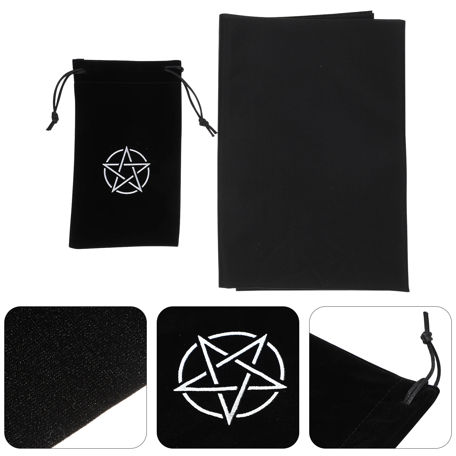 

1 set 1 Set Tarot Card Bag Pentacle Tablecloth Drawstring Storage For Divination Game Portable Fabric Set Party Gift Accessory
