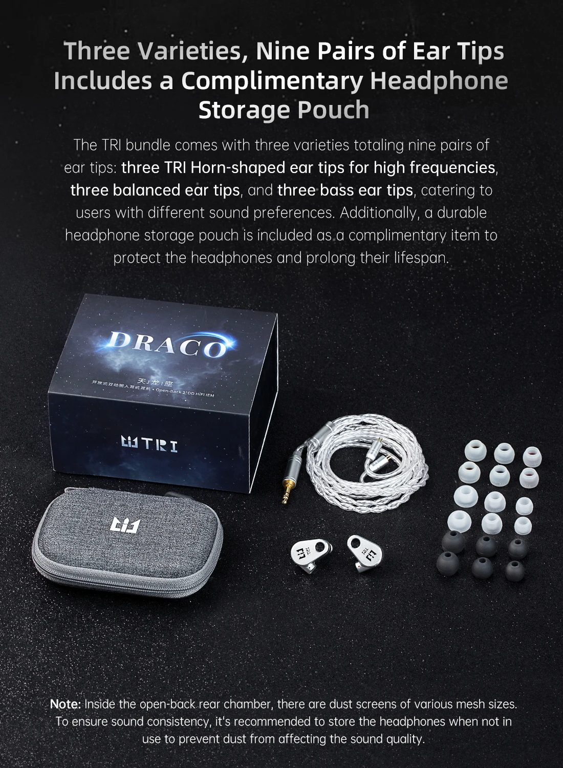 سماعات أذن TRI DRACO IEMS مزدوجة ديناميكية للسائق داخل الأذن سماعات رأس سلكية مع كابل مطلي بالفضة HIFI سماعة ألعاب رياضية