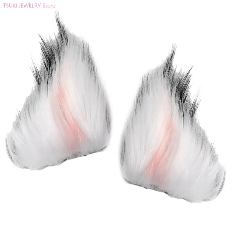 

62KE плюшевая заколка для волос с кошачьими ушками, костюм на Хэллоуин, заколка для косплея, головной убор для тематической