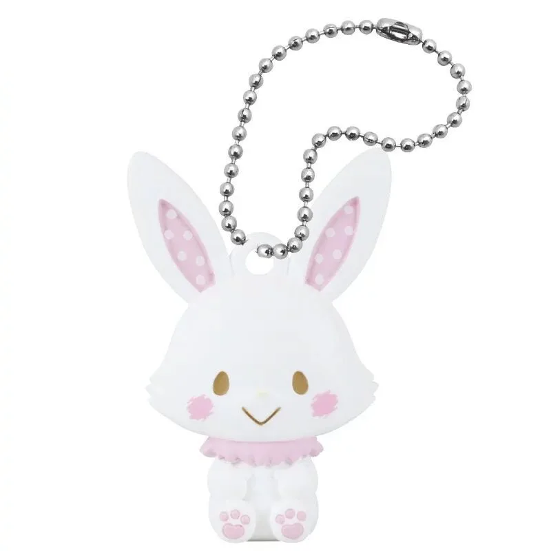 Wish Me Mell PVC Keychain Charms Anime Bunny Kawaii Cute Mascot Keychains Keyring Ball Chain Girls Toys