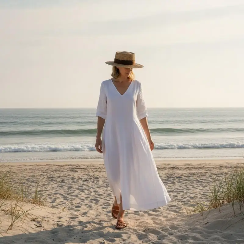 Handwoven Natural Straw Boater Hat Breathable Hollow Weave Black Ribbon Band For Summer Beach Vacation Sun Protection