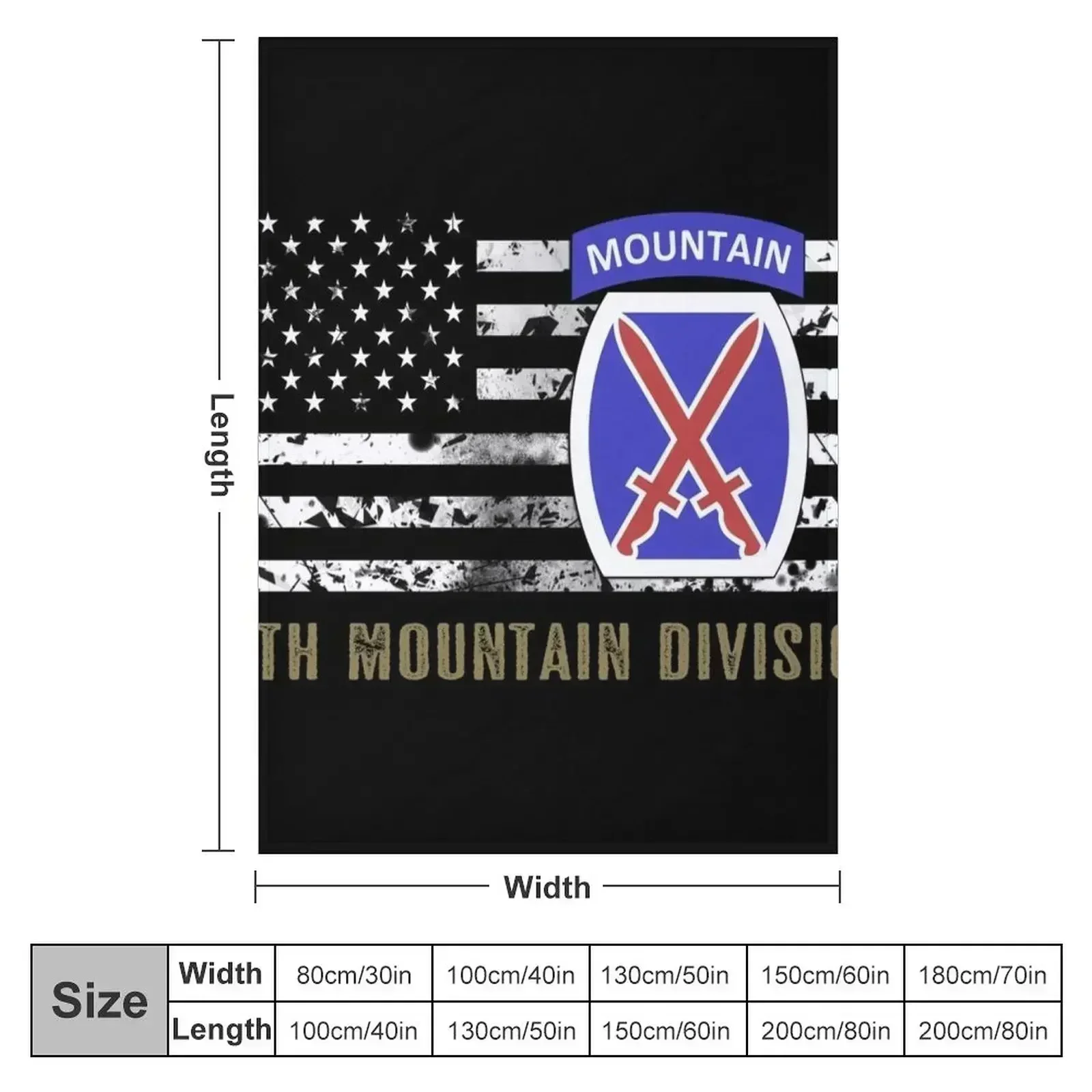 10th Mountain Division (Distressed Flag) Throw Blanket Picnic decorative warm for winter Bed Blankets