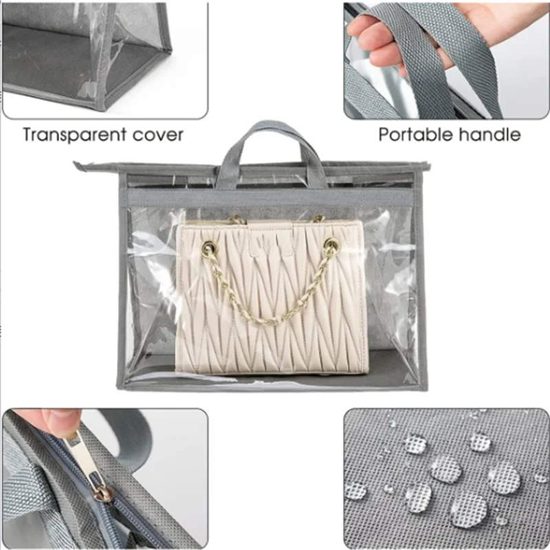 1Pcs Portable Handbag Dust Cover - Reusable Protective Storage Bag for Purses - Ideal for Travel and Wardrobe Organization