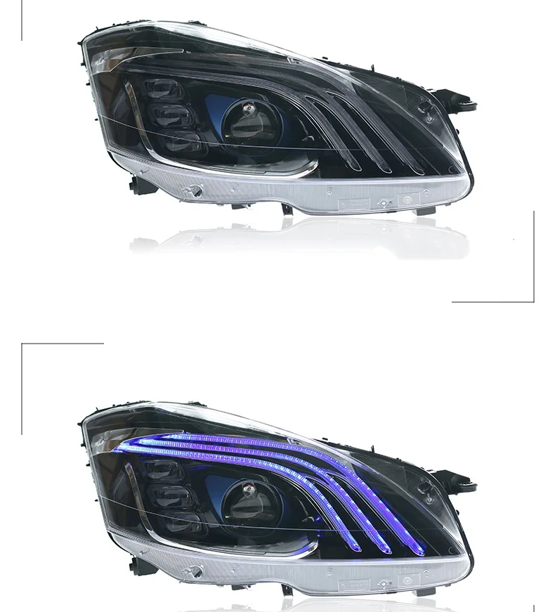 

for 06-12 Mercedes-Benz S-Class W221 Headlight Assembly Modification to Maybach-style Headlights Daytime Running Lights