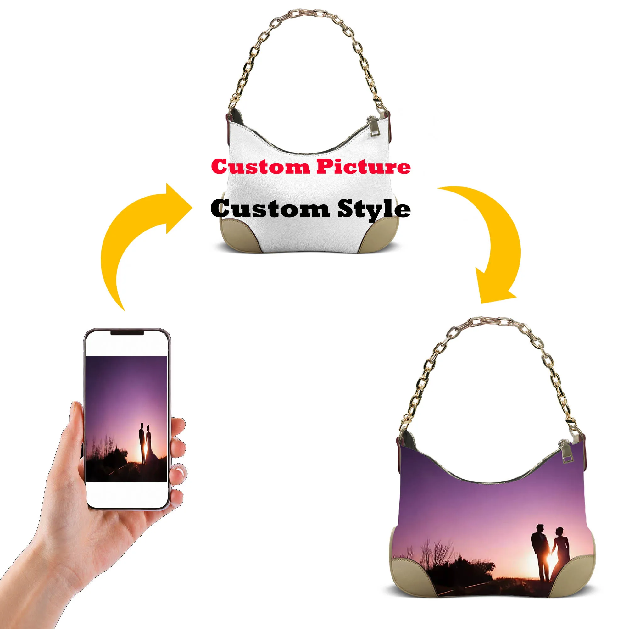 

Элегантная женская сумка с цепочкой, высококачественная сумка-кроссбоди из искусственной кожи, вместительная сумка через плечо, возможность индивидуального дизайна