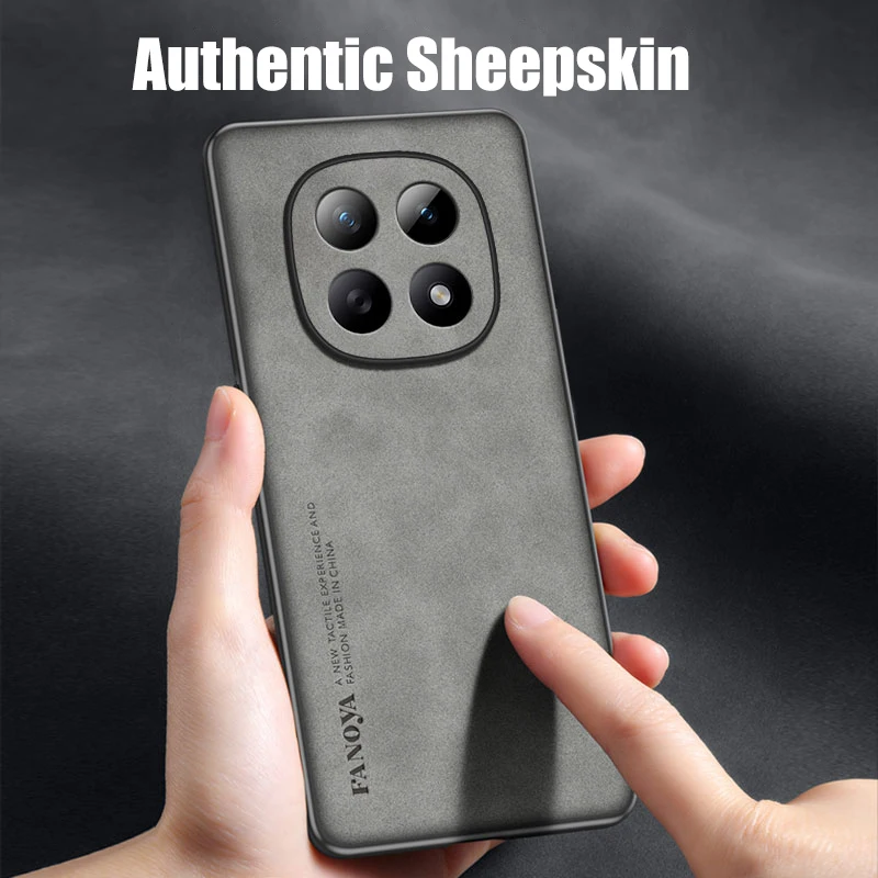 Case for Xiaomi Redmi Note 15 5G Protect Lens Lambskin Leather Shell Coque note1514pro+ Cover TPU Soft Bumper Shockproof Funda view 4