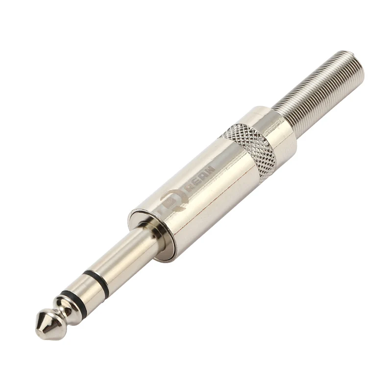 

REAN jack 6.35mm TRS Stereo 3 Pole Gold Plated 1/4'' TS Mono 2 Pole Plug 6.5 Straight Plug For Instrument Guitar Bass Microphone