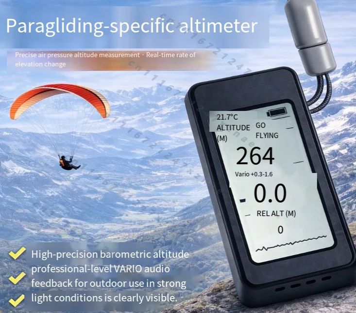 fast delivery，Pilot accessories, paragliding altimeter, altimeter, 2.13 Screen high-precision outdoor sports equipment
