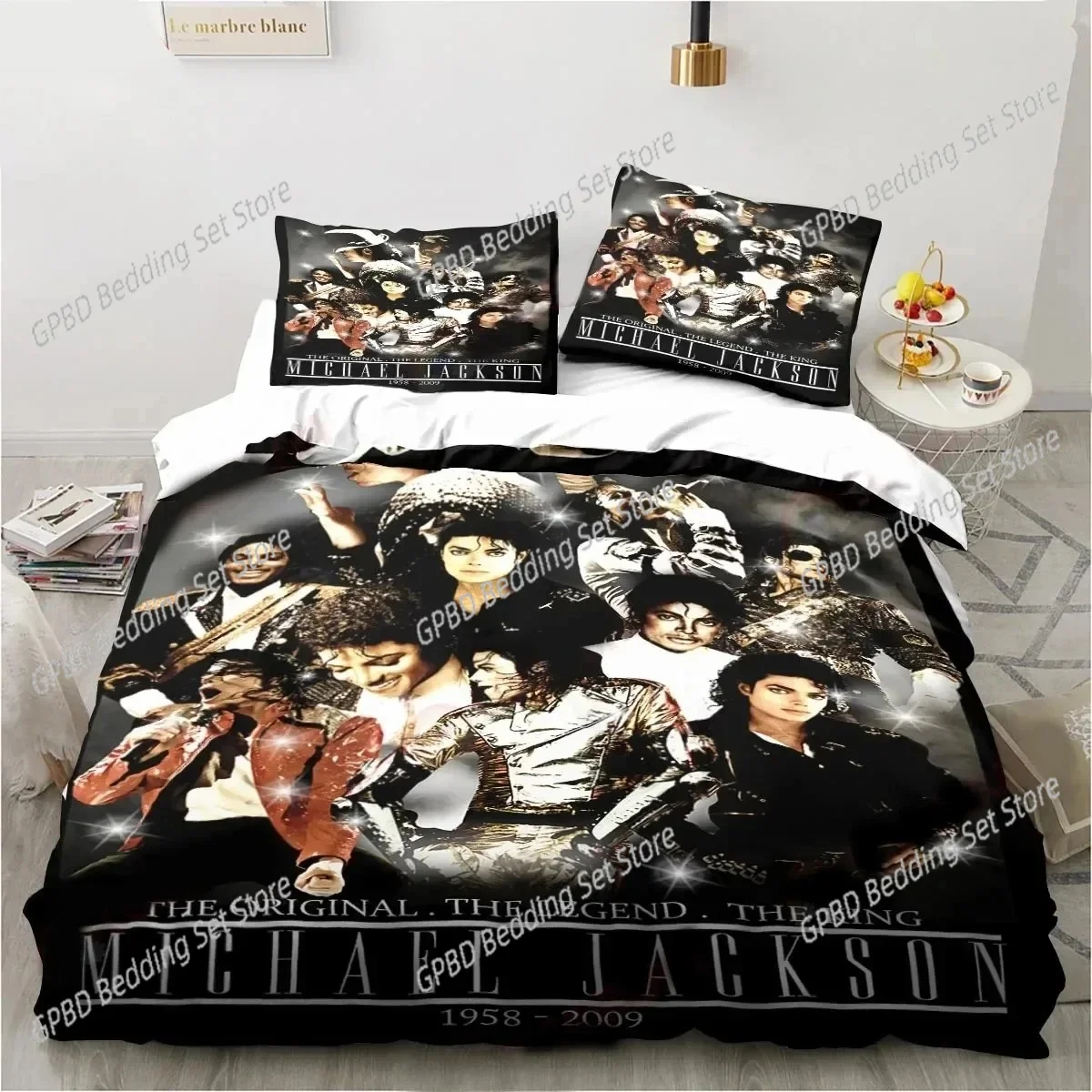 3D Printing Michael Jackson Comfortable Duvet Quilt Cover Pillowcase Bedding Set Children Bedroom Decoration Home Textile