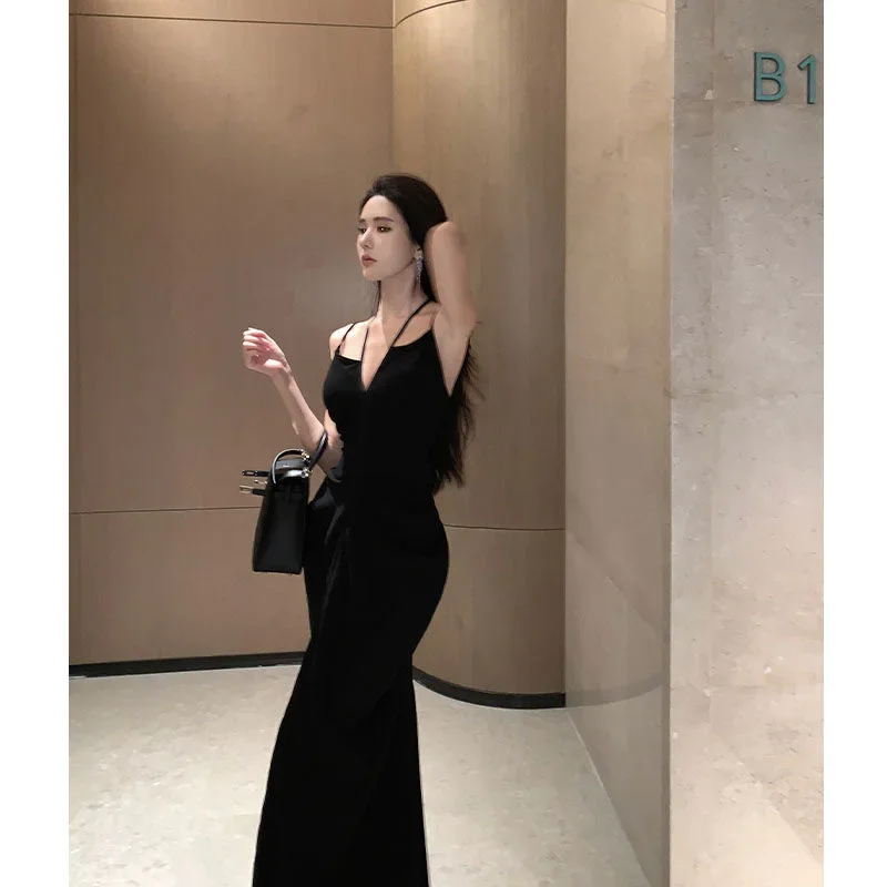 Evening dress No. 47 women\'s temperament niche high-end dress host annual meeting birthday adult ceremony group