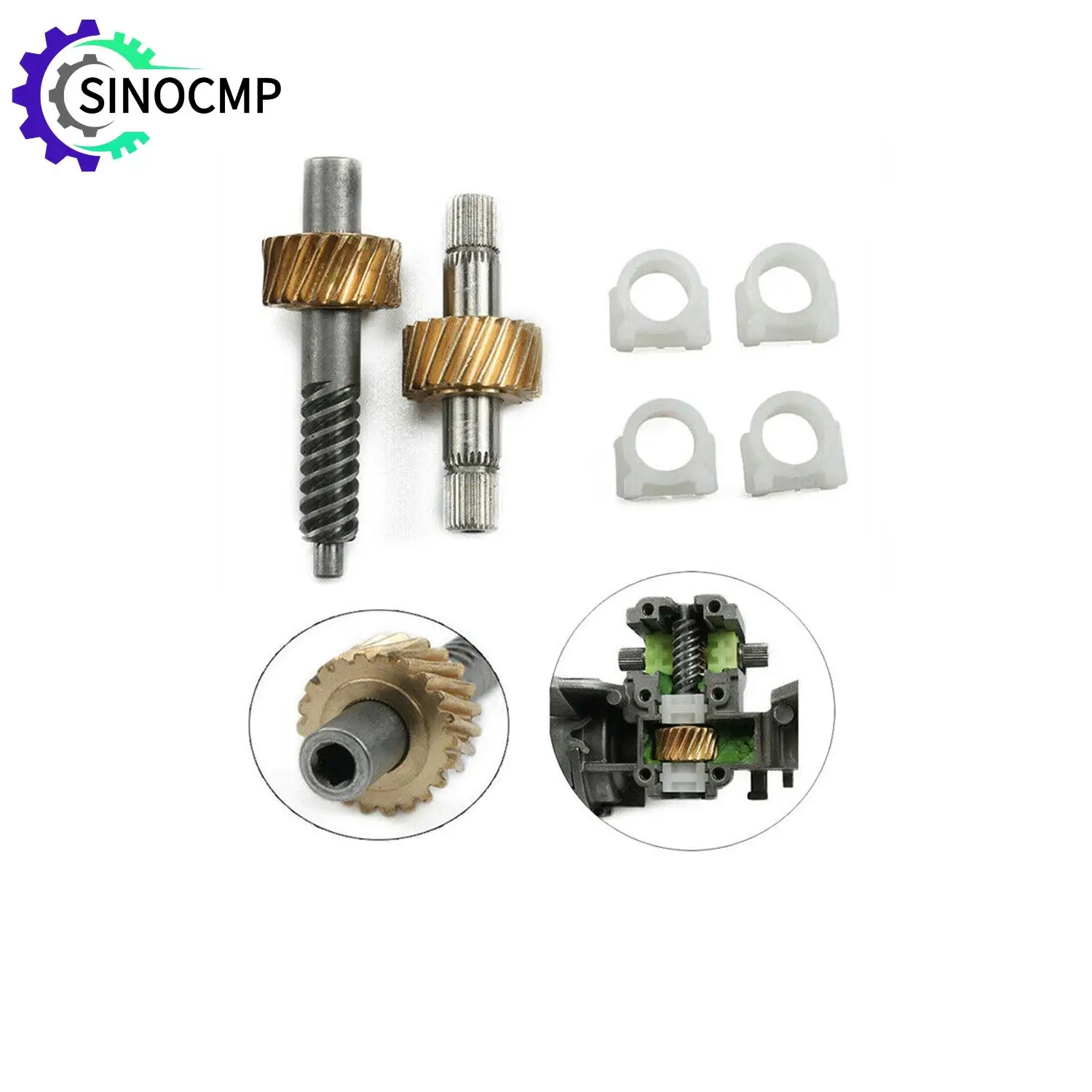 

67618370816 1Set Convertible Top Latch Motor Gear Repair Kit for BMW 318i 323i 325i 328i 330i E36 E46 E64 1993-2005 Convertible