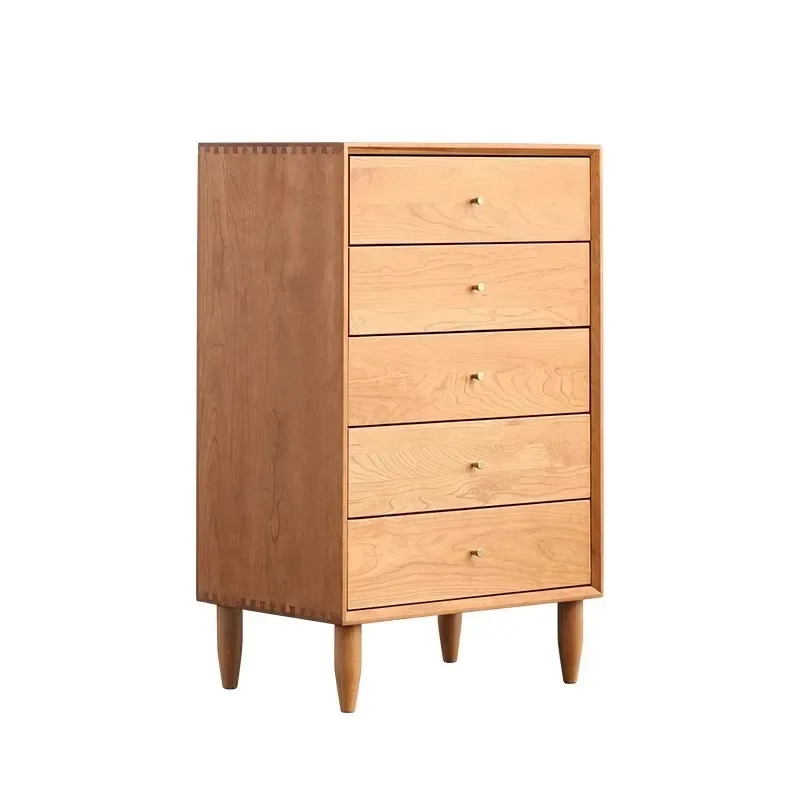 

Japanese-style solid wood cloud chest, cherry wood Nordic bedroom, modern simple furniture, no auxiliary materials, living room