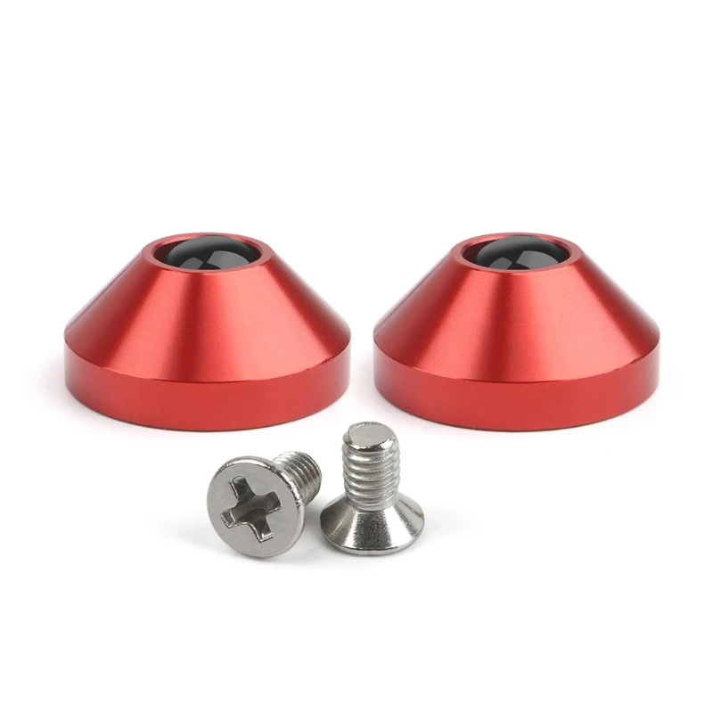 2pcs 22x15mm Anodized Machined Full Aluminum Insulation Feet for W/Screws